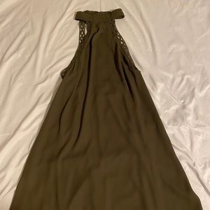 Charlotte Russe dark green high neck dress